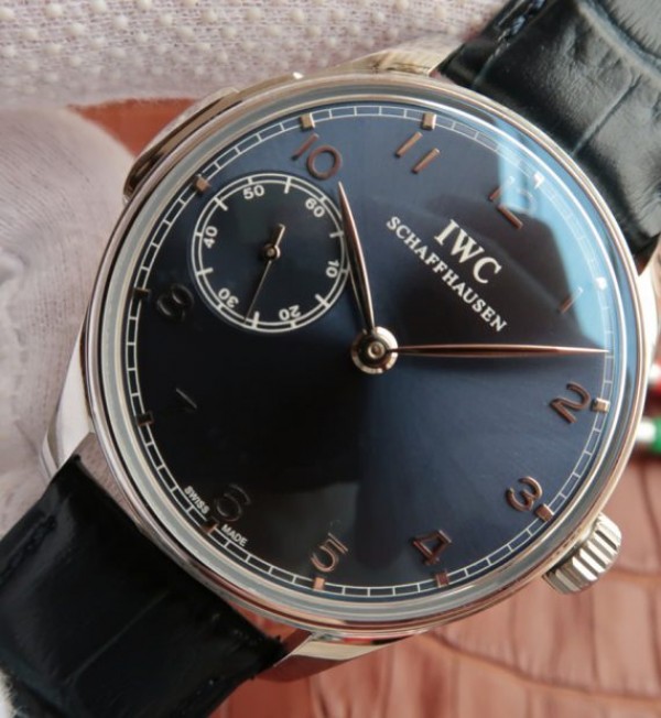 Replica IWC YLF Portuguese IW524205 Blue Dial Leather Strap A95290