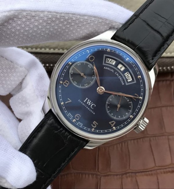 Replica IWC YLF Portuguese Annual Calendar IW503502 Blue Dial A52850