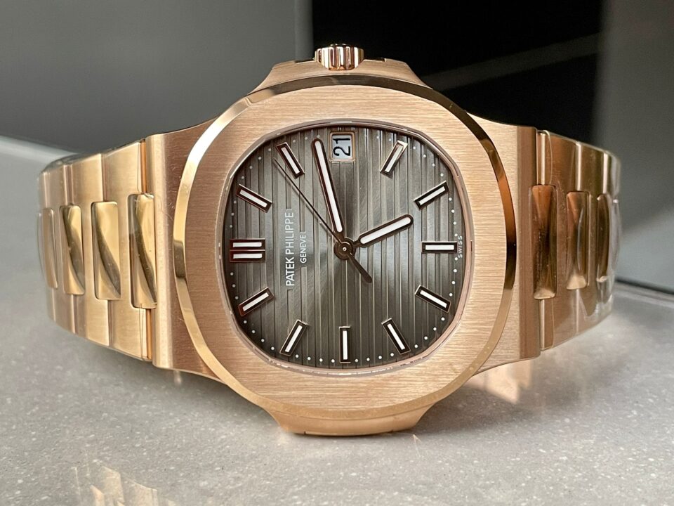 Replica PATEK PHILIPPE Nautilus 5711 3KF 1:1 Best Edition Grey Dial on YG Bracelet A324 V2