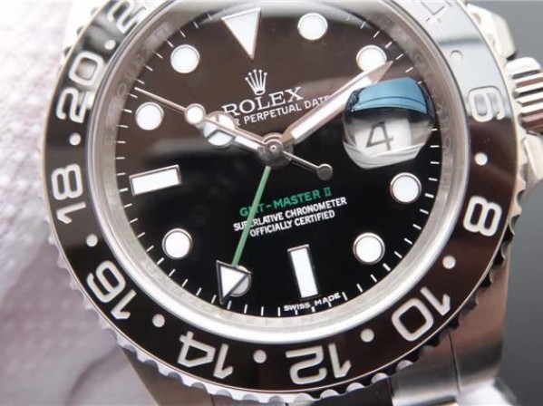 Replica Rolex GMT-Master II 116710 LN Black Ceramic Noob A3186