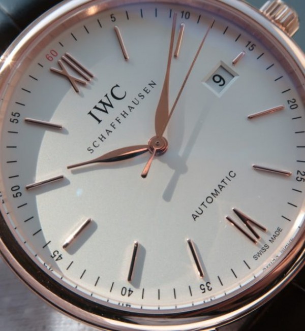 Replica IWC MK Portofino RG IW356504 Automatic White Dial Leather Strap