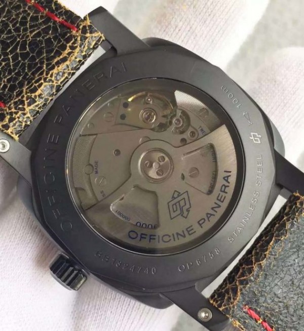 Replica Panerai PAM514 Bamford PVD Black Dial Distressed Leather Strap
