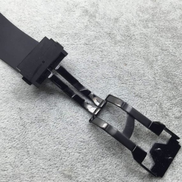 Replica Hublot Big Bang Tourbillon Ceramic Case Black Dial Rubber Strap