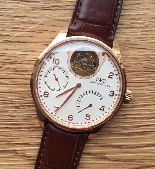 Replica IWC TF Portuguese Tourbillon IW5042 RG White Dial