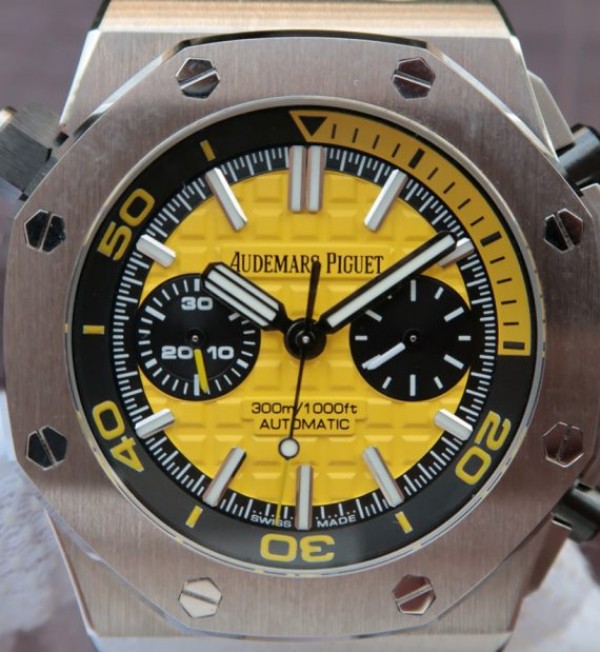 Replica Audemars Piguet JF Royal Oak Offshore Diver Chronograph Yellow A3126