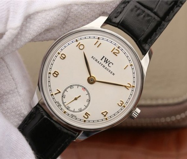 Replica IWC ZF Portuguese IW545408 White Dial Leather Strap A6498