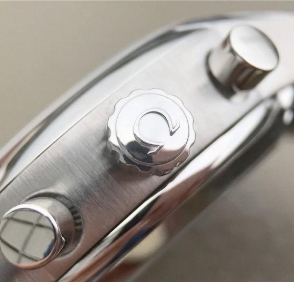 Replica Omega OMF De Ville Chronograph 42mm White Dial SS Bracelet A9300