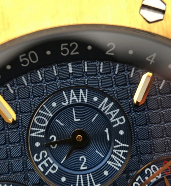 Replica Audemars Piguet JF Royal Oak 41mm 26574 YG Blue Dial Leather Strap A5134