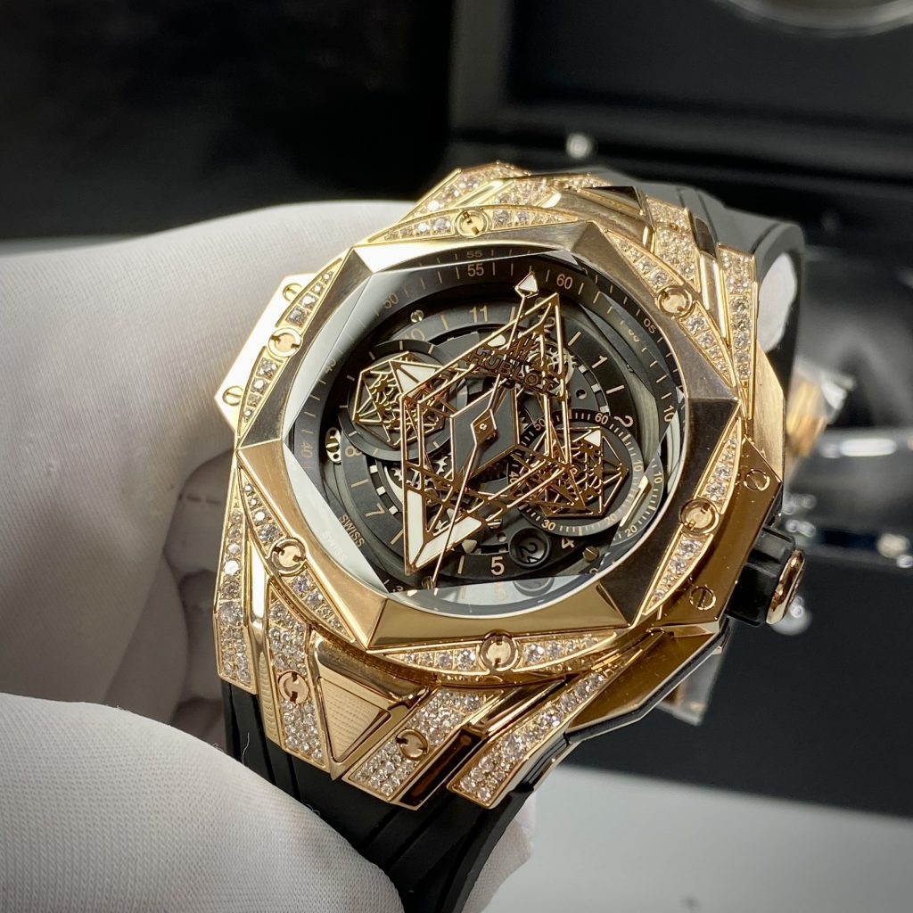 Hublot Fake Watch Big Bang Sang Bleu II King Gold HB Factory 44mm