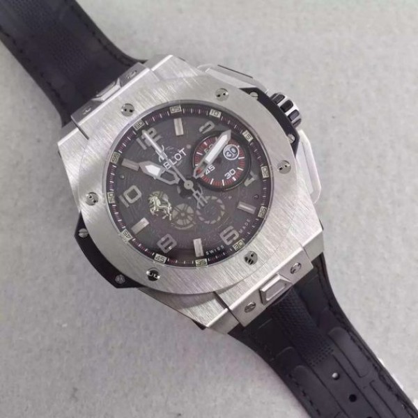 Replica Hublot Big Bang Ferrari Limited Edition SS Black Dial Black Rubber Strap A7753