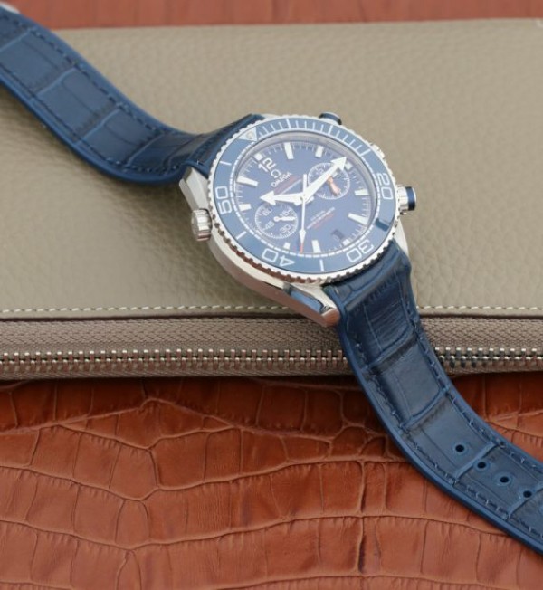 Replica Omega Planet Ocean Master Chronometer OMF Blue LiquidMetal Blue Leather A9900
