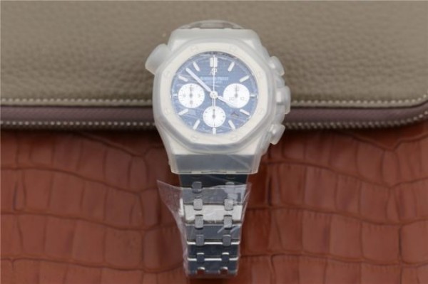 Replica Audemars Piguet Royal Oak Chronograph SS JHF Blue/White Dial SS Bracelet A7750