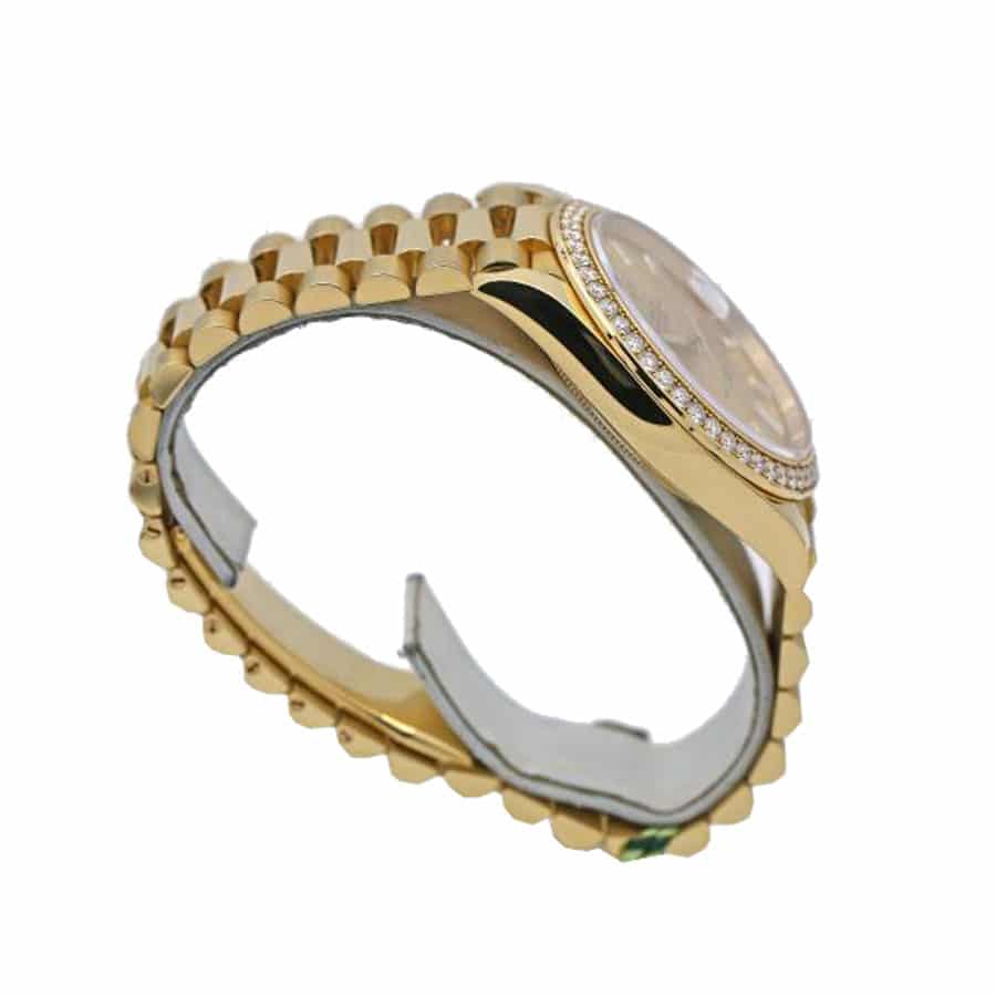 Rolex Day-Date 228348RBR KW Yellow Gold   Diamonds Champagne Dial Replica