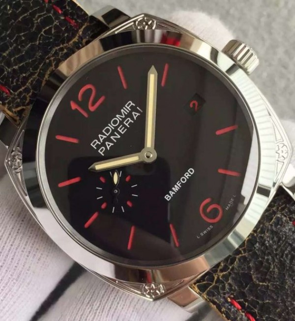 Replica Panerai N PAM514 Bamford Engraved Case Black Dial 7750