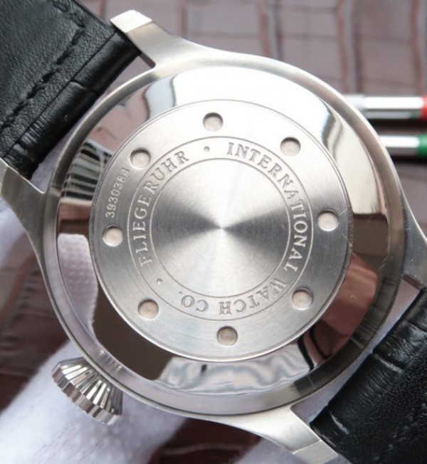 Replica IWC ZF Big Pilot Real PR IW500906 Silver Dial Leather Strap