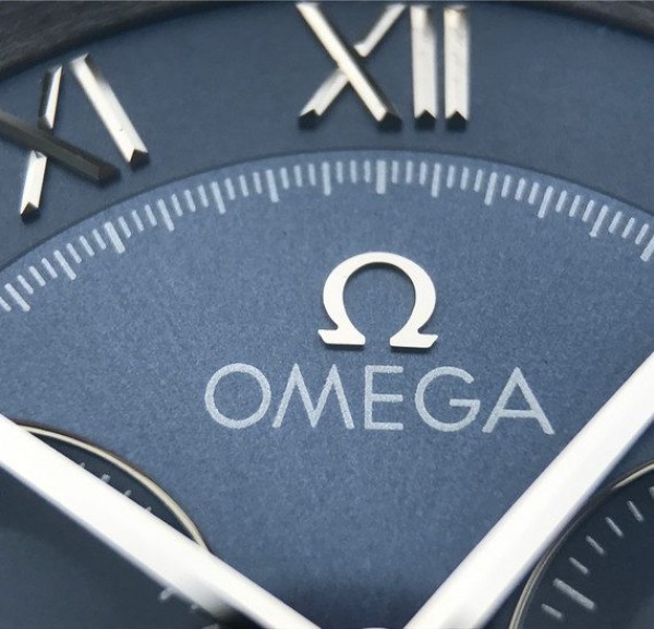 Replica Omega OMF De Ville Chronograph 42mm Blue Dial SS Bracelet A9300
