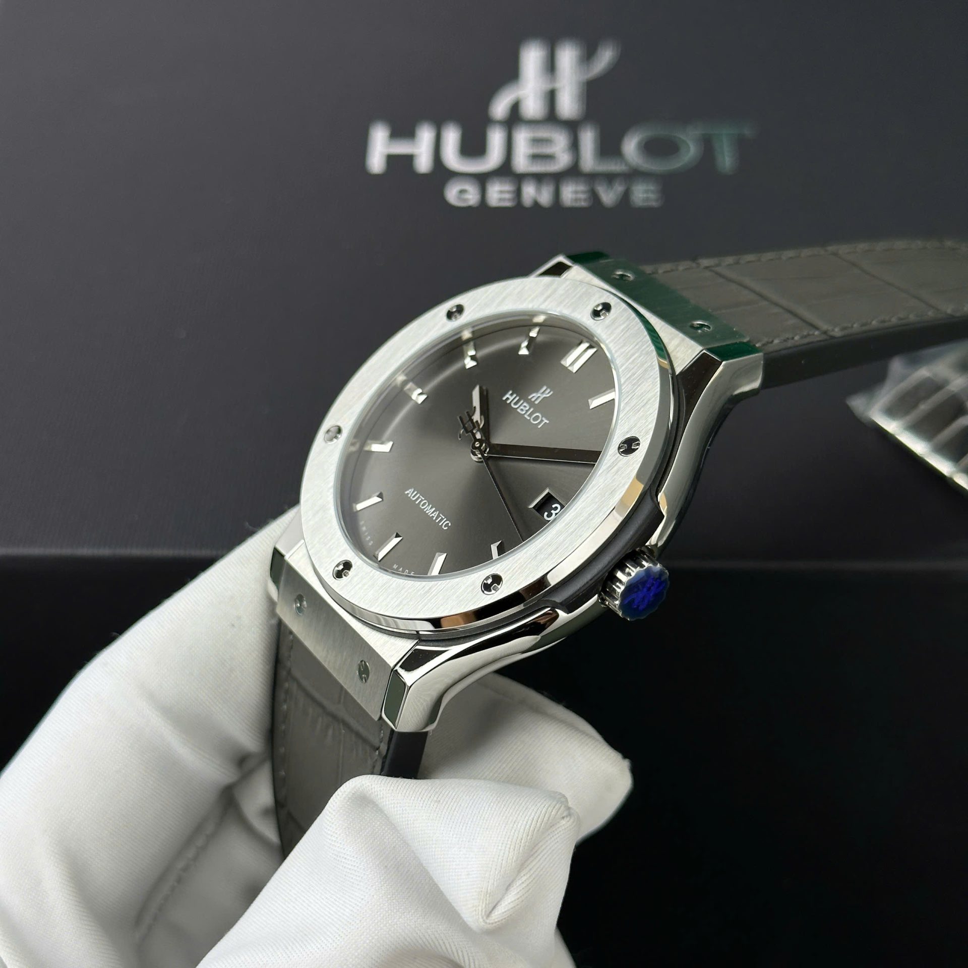 Hublot Classic Fusion Titanium Replica Watch Best Quality Gray Dial WWF Factory 45mm