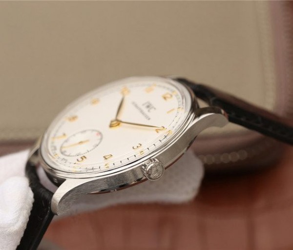 Replica IWC ZF Portuguese IW545408 White Dial Leather Strap A6498