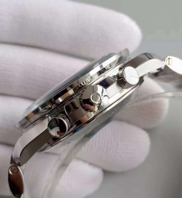 Replica Omega Speedmaster Apollo 11 40th anniversary Black Dial SS Bracelet Manual Winding