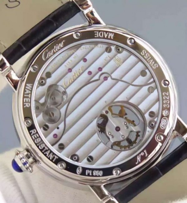 Replica Cartier Rotonde De Cartier Tourbillon SS Diamonds Dial