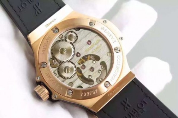 Replica Hublot Big Bang 44mm Vendome Real Tourbillon Rose Gold Black Gummy
