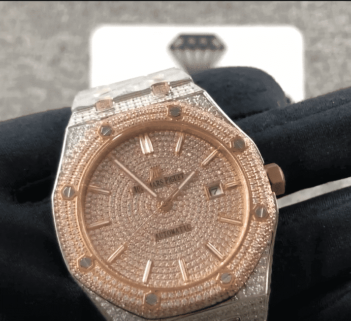 Audemars Piguet Royal Oak Selfwinding 15400SR.OO.1220SR.01 Iced Out Replica