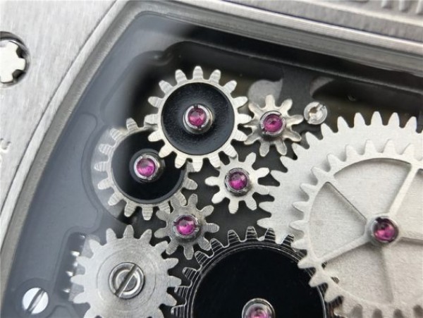 Replica Richard Mille RM018 Hommage a Boucheron SS Black Skeleton Dial Black Rubber Strap 6T51