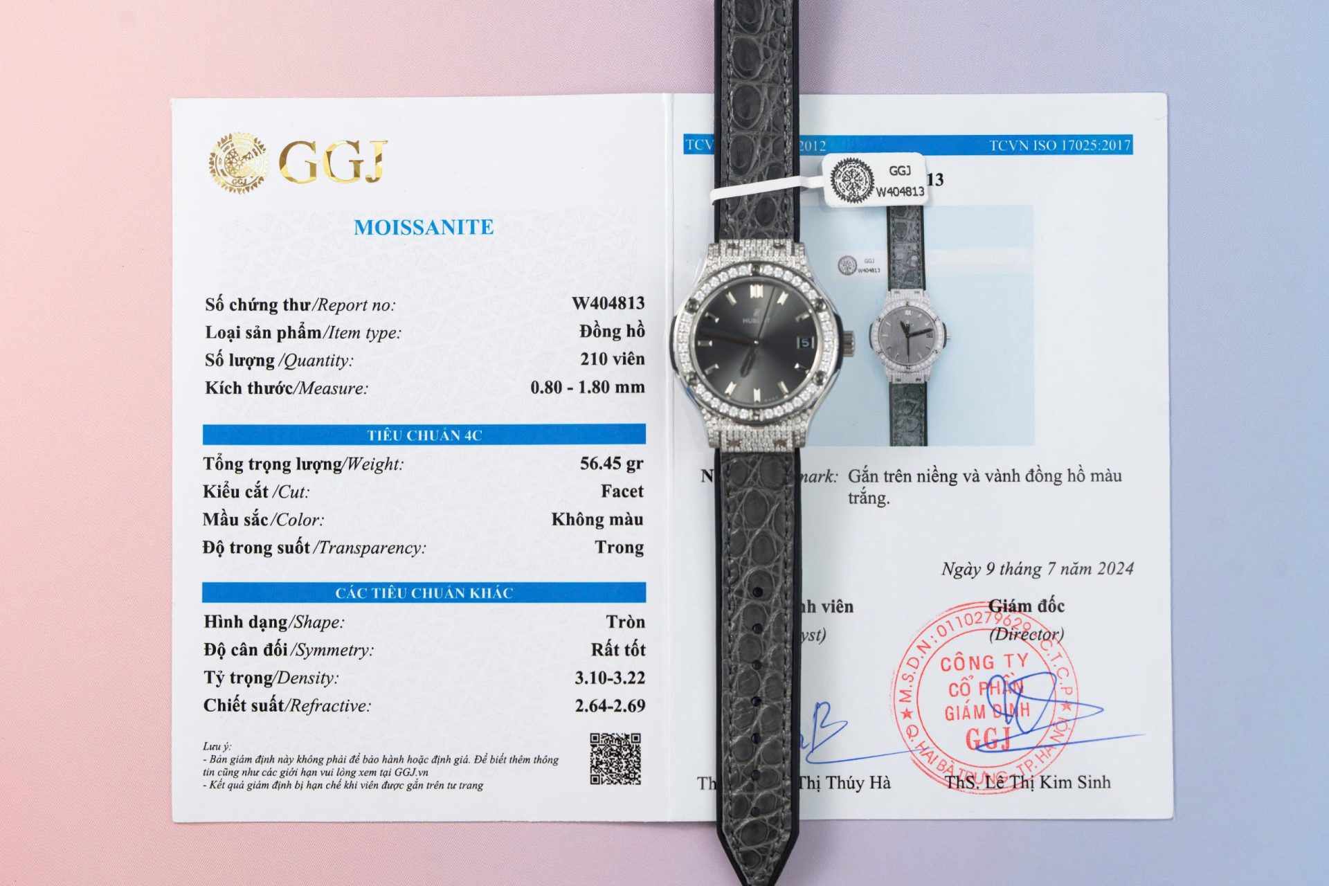 Hublot Classic Fusion Replica Watch Moissanite Diamond Hong Kong Gray Dial 33mm