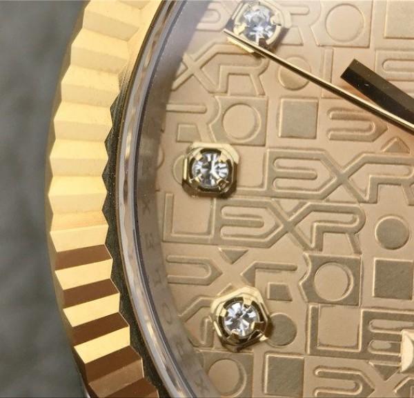 Replica Rolex DateJust 41mm SS/YG YG Textured Dial YG Wrapped Fluted Bezel SS/YG Bracelet A2836