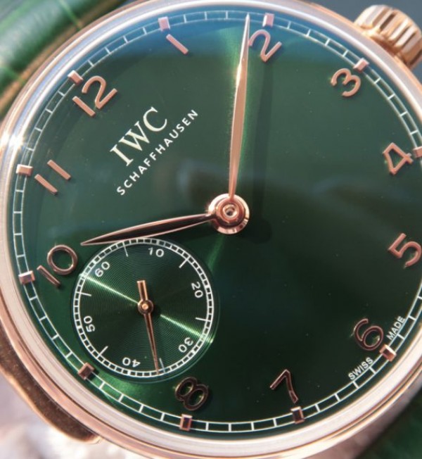Replica IWC YLF Portuguese RG IW5242 Green Dial Gold Makers