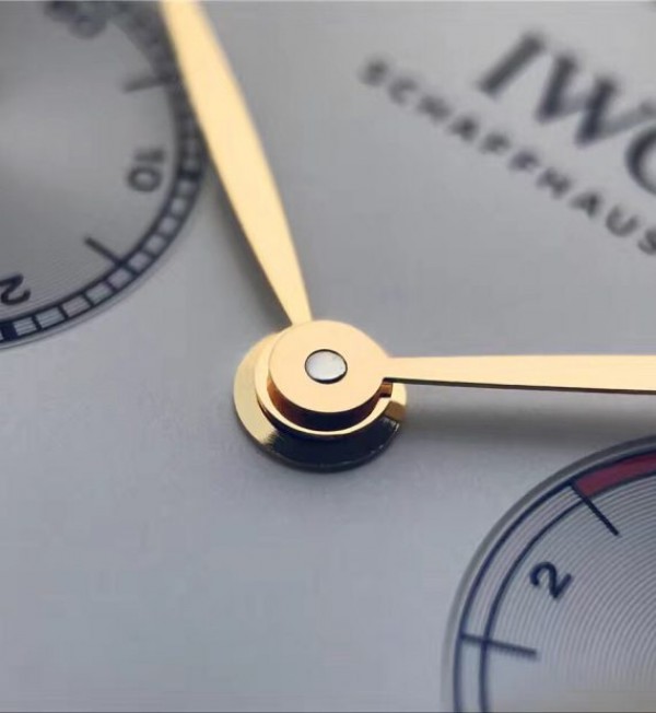 Replica IWC ZF Portuguese IW5001 YG Gray Dial Leather Strap