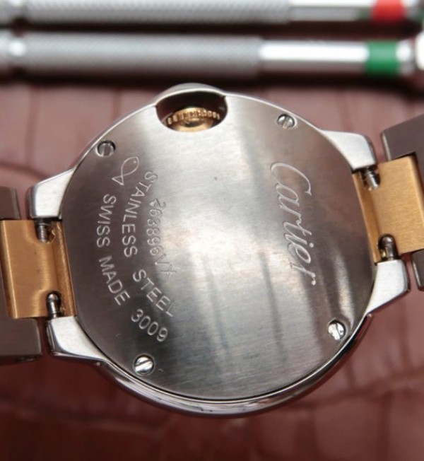 Replica Cartier Ballon Bleu Ladies 28mm SS White Dial SS/YG Bracelet Ronda Quartz