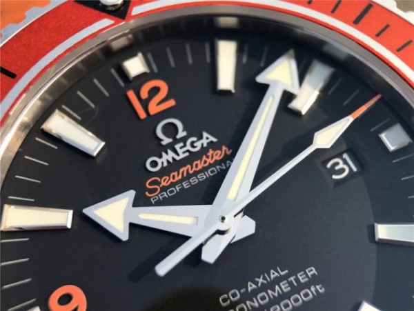 Replica Omega Planet Ocean Professional Orange Bezel 45mm OMF Rubber Strap A8500