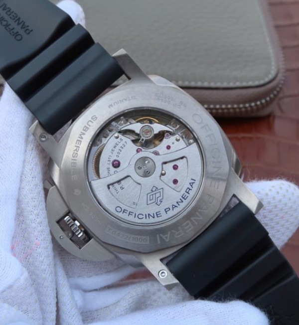 Replica Panerai ZF PAM1305 Titanium Black Dial Rubber Strap P.9010