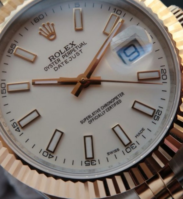 Replica Rolex DateJust 41mm 126333 YG Wrapped White Dial SS/YG Jubilee Bracelet A2824