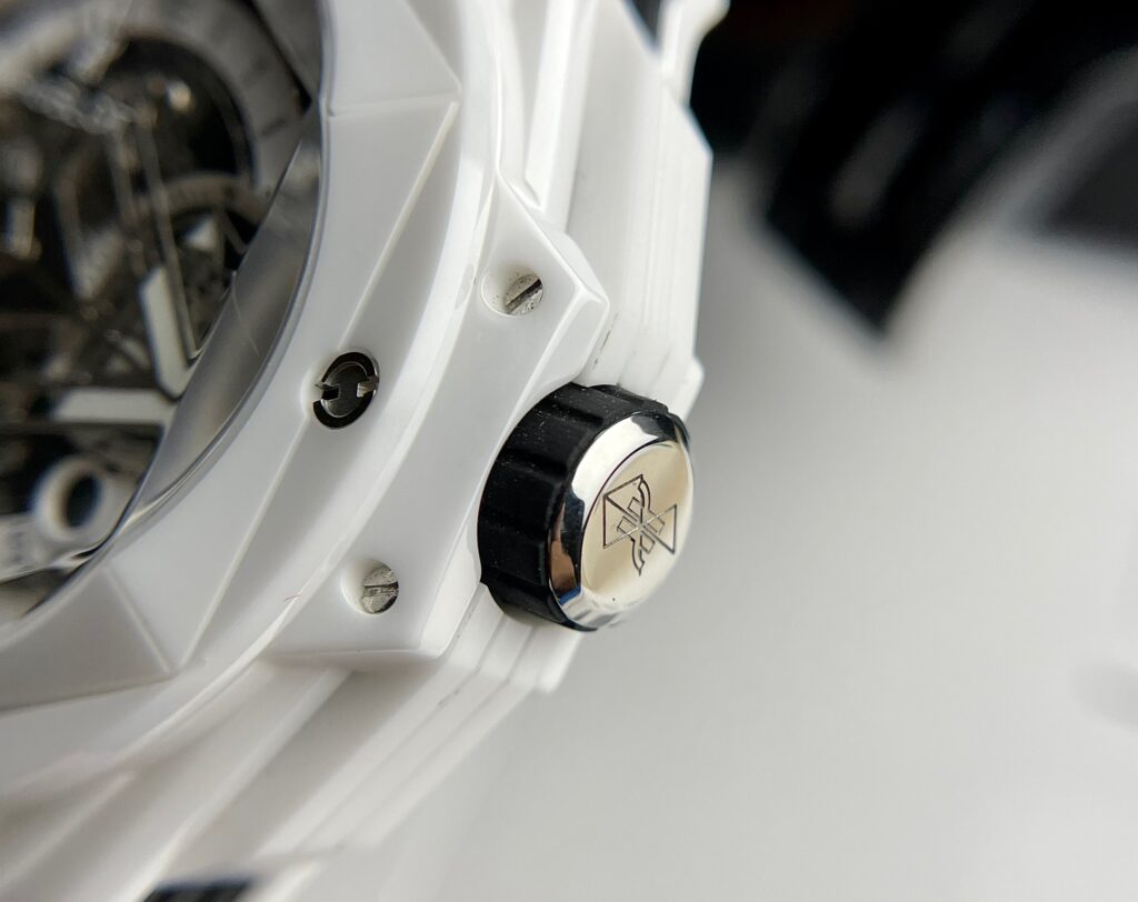 Hublot Big Bang Sang Bleu II Replica Watch White Ceramic Rubber Strap 45mm