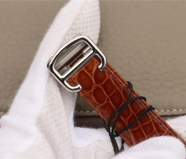 Replica Cartier Tank Reversible White Dial Leather Strap