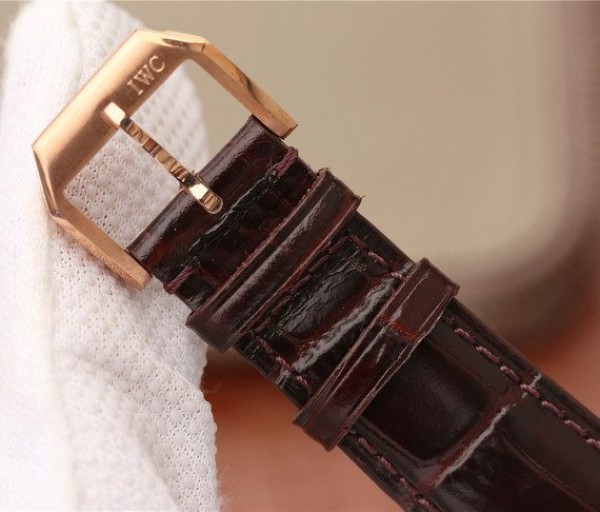 Replica IWC ZF Portuguese IW545406 RG Brown Dial Leather Strap A6498