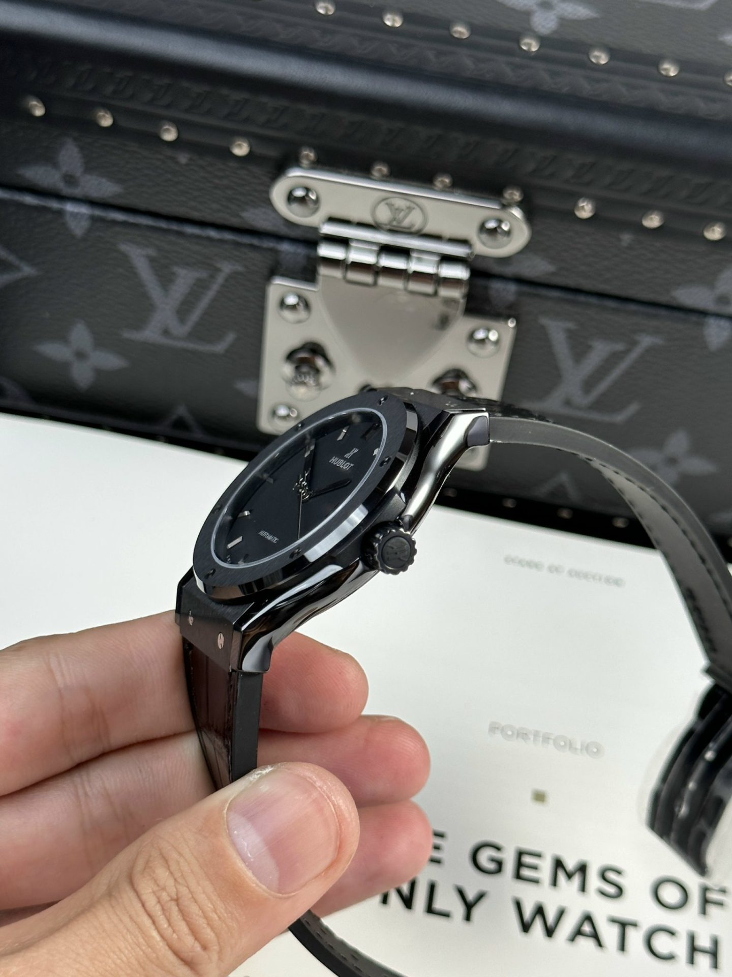 Hublot Classic Fusion Replica Watch Ceramic Refined Black 42mm