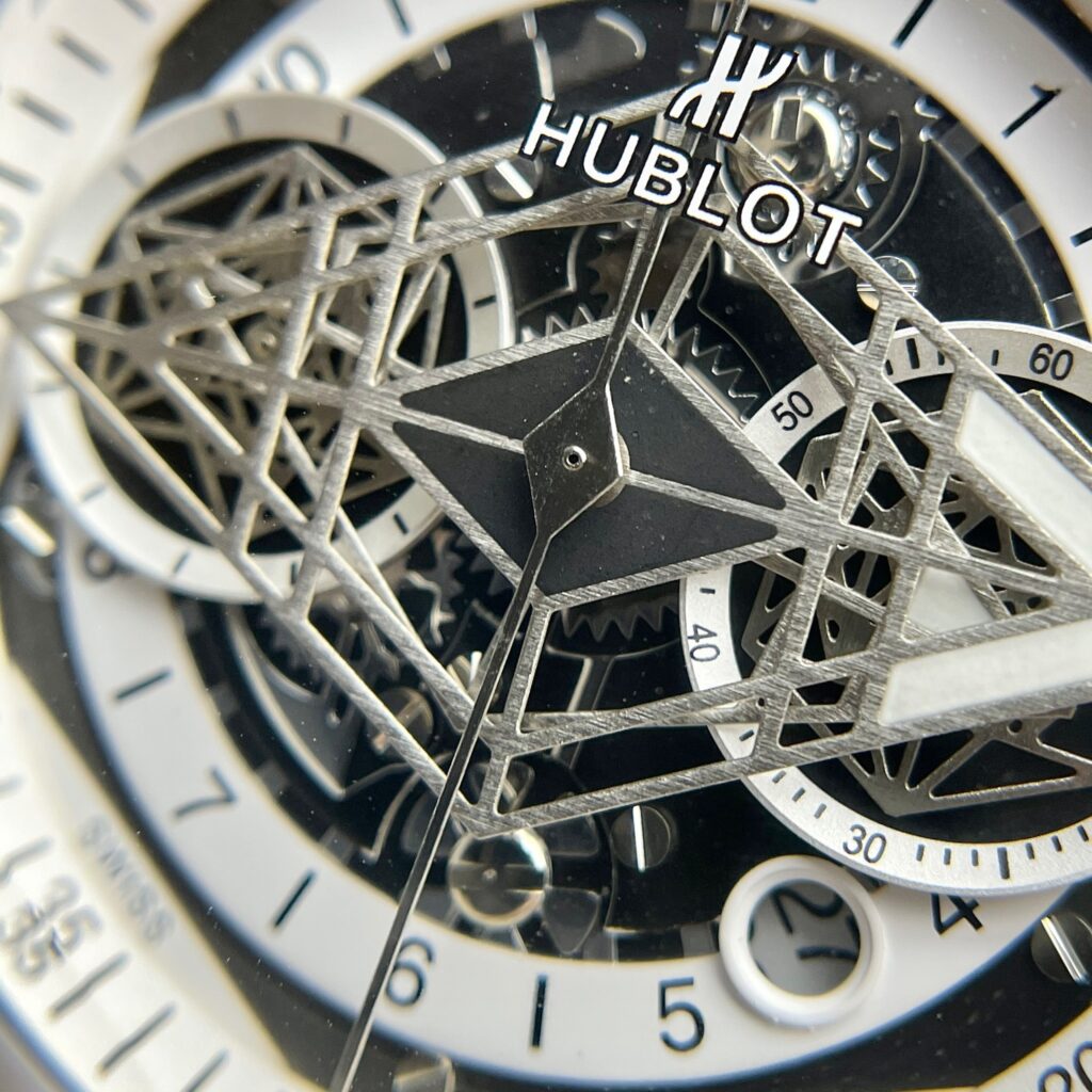 Hublot Big Bang Sang Bleu II Replica Watch White Ceramic Rubber Strap 45mm