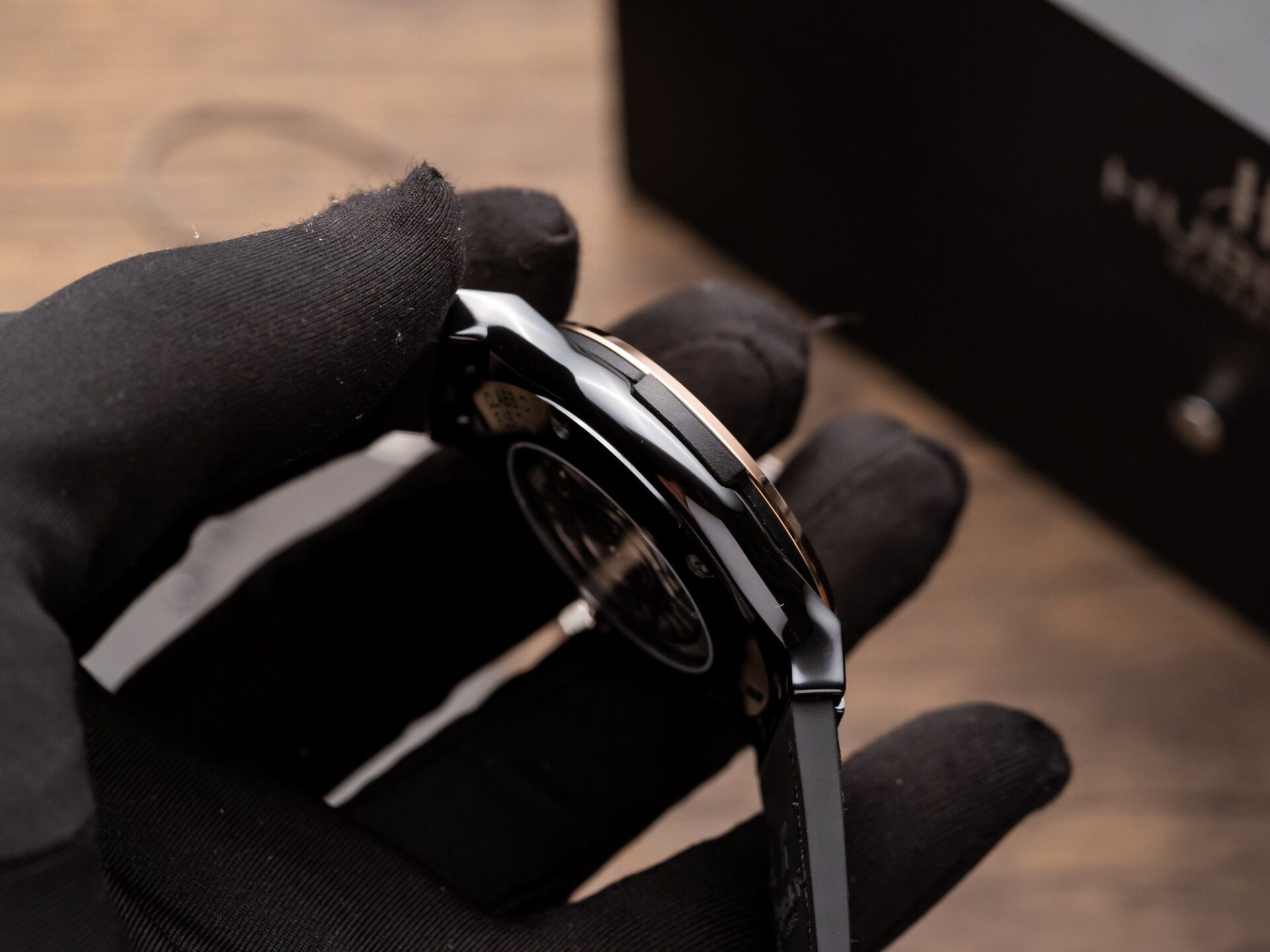 Hublot Classic Fusion Ceramic Demi Rose Replica Watch Leather Strap GSF 42mm