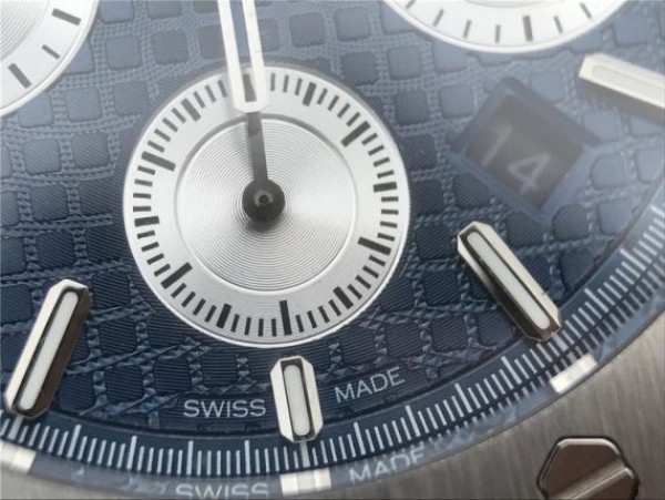 Replica Audemars Piguet Royal Oak Chronograph SS JHF Blue/White Dial SS Bracelet A7750
