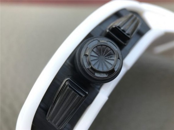 Replica Richard Mille RM011 White Ceramic Felipe Massa White Inner Bezel White Rubber Strap A7750