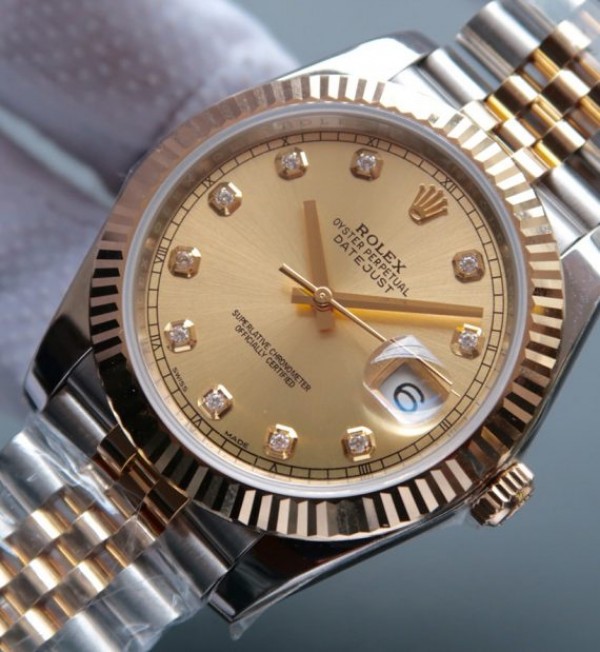 Replica Rolex DateJust 41mm 126333 Noob RG Wrapped RG Dial Diamonds Markers SS/RG Bracelet A3235