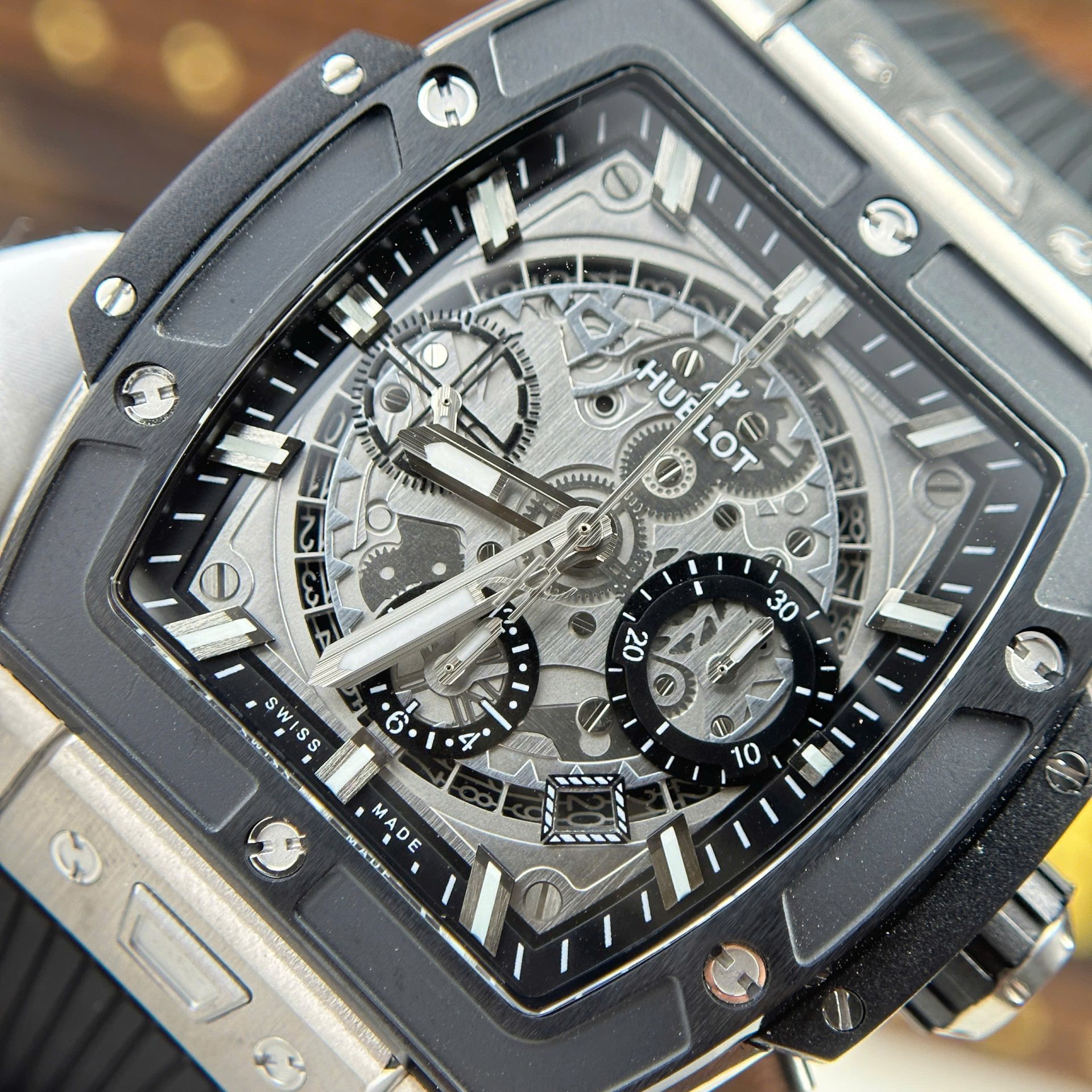 Hublot Spirit Of Big Bang Titanium Replica Watches Rubber Strap BBF Factory 42mm