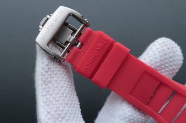 Replica Richard Mille RM038 SS Red Inner Bezel Skeleton Dial Red Rubber Strap Jap Quartz
