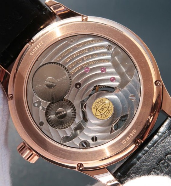 Replica IWC Portuguese Tourbillon Power Reserve RG Moonphase Black Dial