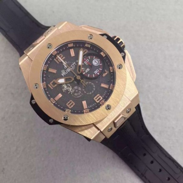 Replica Hublot Big Bang Ferrari Limited Edition RG Black Dial Black Rubber Strap A7753