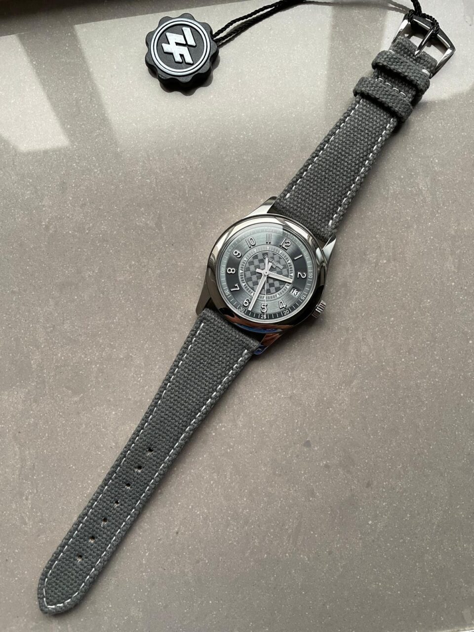 Replica PATEK PHILIPPE Calatrava 6007A-001 SS ZF 1:1 Best Edition Grey Dial on Grey Leather Strap A324CS