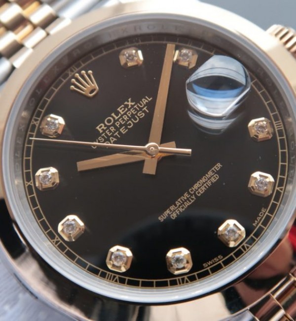 Replica Rolex DateJust 41mm 126303 Noob YG Polished Bezel Black Dial SS/YG Bracelet A2836